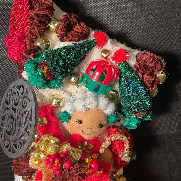KEEPSAKE (Handcrafted) Luxury One-Of-A-Kind Christmas Stocking (Fur Babies) - Picture 2 of 9